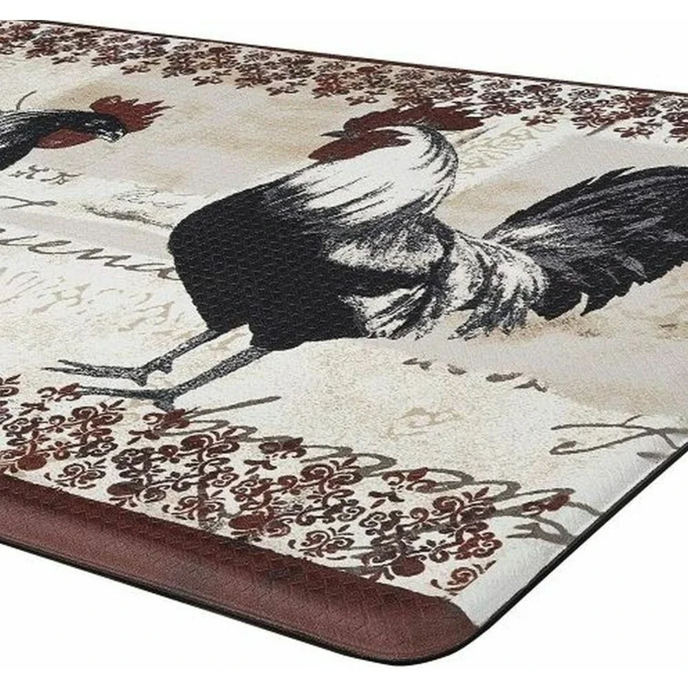 Anti-Fatigue Non Slip Printed PVC Kitchen Floor Mat (18